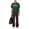 Tricou cu imprimeu logo literă Polo Ralph Lauren, gât rotund, mânecă scurtă, pentru bărbați, topuri, verde închis 710917892-004