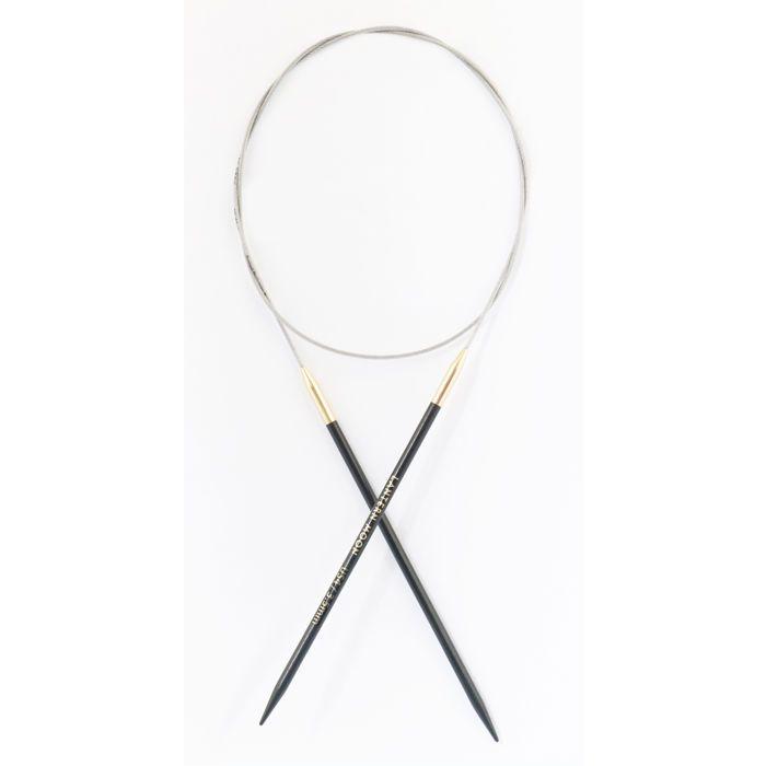 Aiguilles circulaires KnitPro Fixes ébène 100cm 3,5mm - 350103