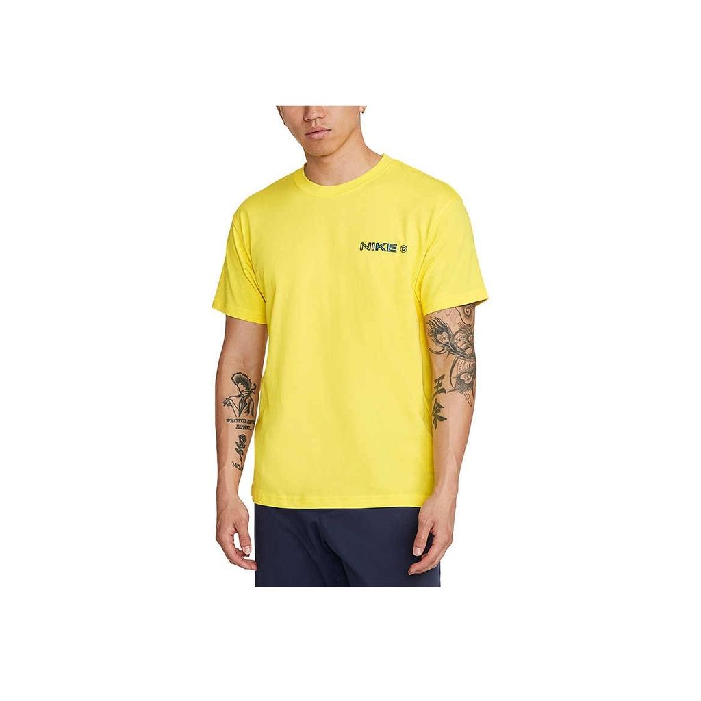 Nike Knitted Printed SB Skateboarding Casual Comfortable Short Sleeve T-Shirt Men Tops Yellow DR7762-765