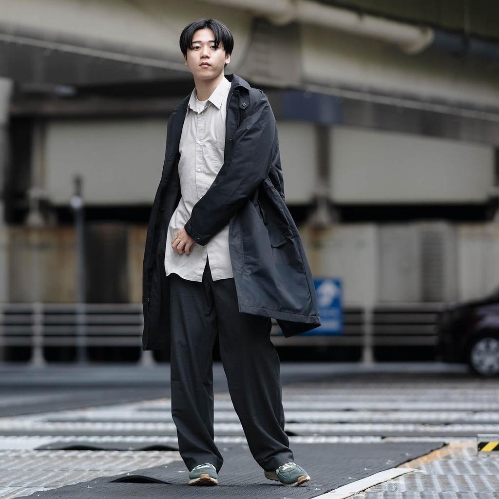 Ametohare Warm Trench Coat AH-1017 Men's (Black, M)