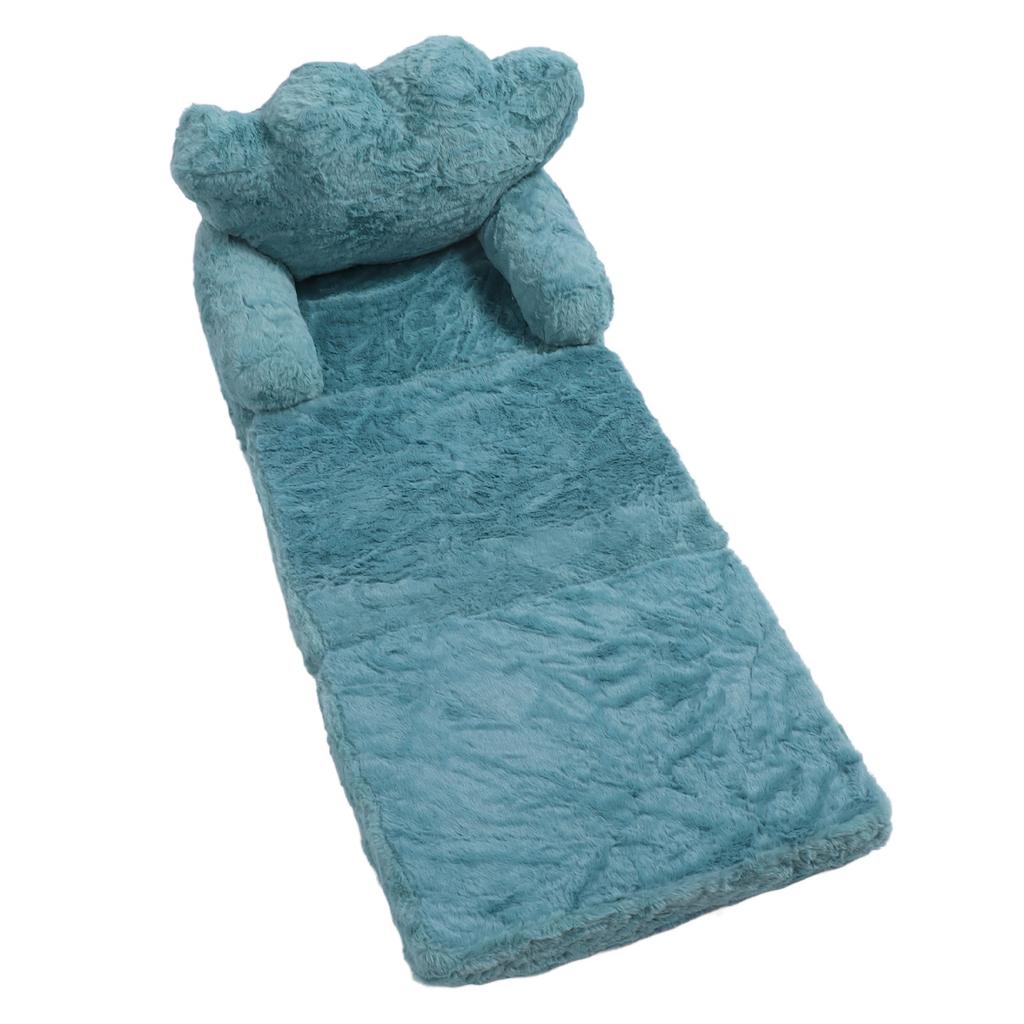 Out Chair Green Fold Out Couch Crown Cute Soft Comfortable Kids Sofa for Boys Girls Home School Kindergarten