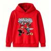 Kids Boys Girls Pullover Hoodie, Cute Cartoon Ice Hockey Team Printed Warm Casual Hooded Sweatshirt, Comfy Long Sleeve Pullover for Daily Wear Sports