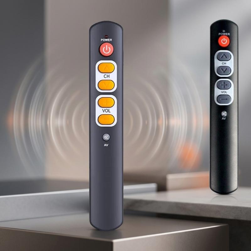 Ergonomic Learning Remote Control With 6 Large Button Intelligent Controller For Sound And Video Device Easy To Use
