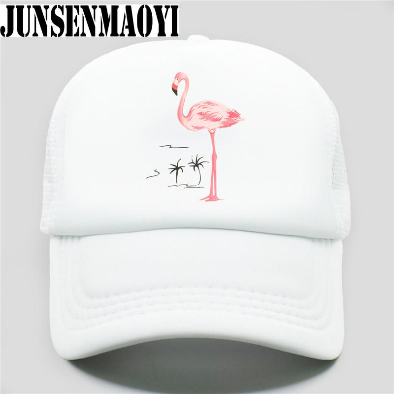 New Flamingo Cap Girls Women Hat Pink Rose Cap Cute Lovely Summer Caps Hat Hip Hop Mesh Baseball Caps Hat for Women Kids Kid