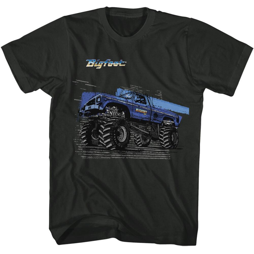 Bigfoot Original Blue Monster Truck Zoom Stripes Men s T Shirt Unisex T-Shirt S