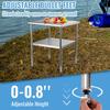 Stainless Steel Prep Table, 30 x 30 x 36 Inch, 800lbs Load Capacity Heavy Duty Metal Worktable with Adjustable Undershelf & Feet, Commercial
