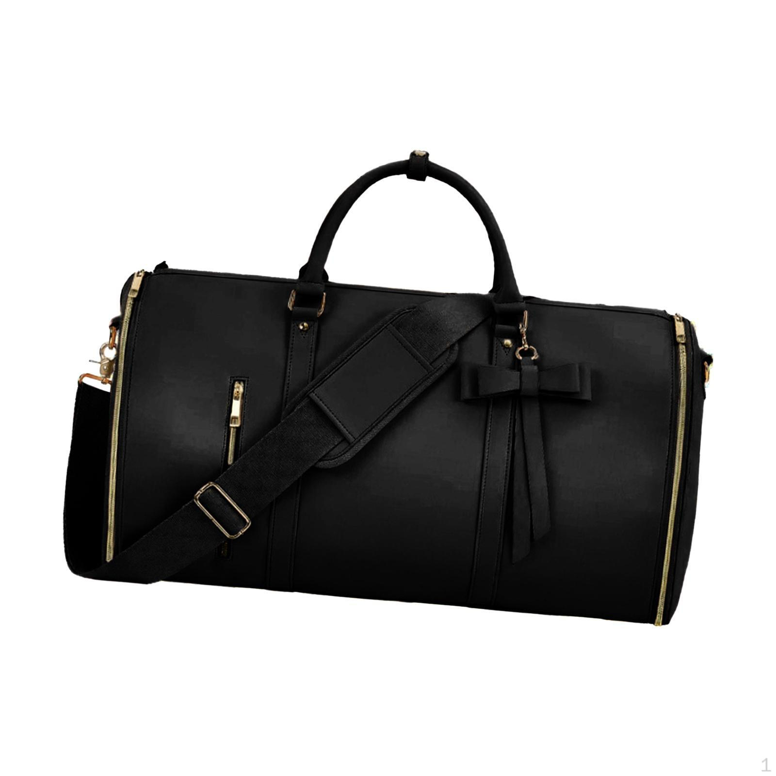 

Кожаная дорожная сумка для переноски Weekender для праздничного свадебного платья чёрный