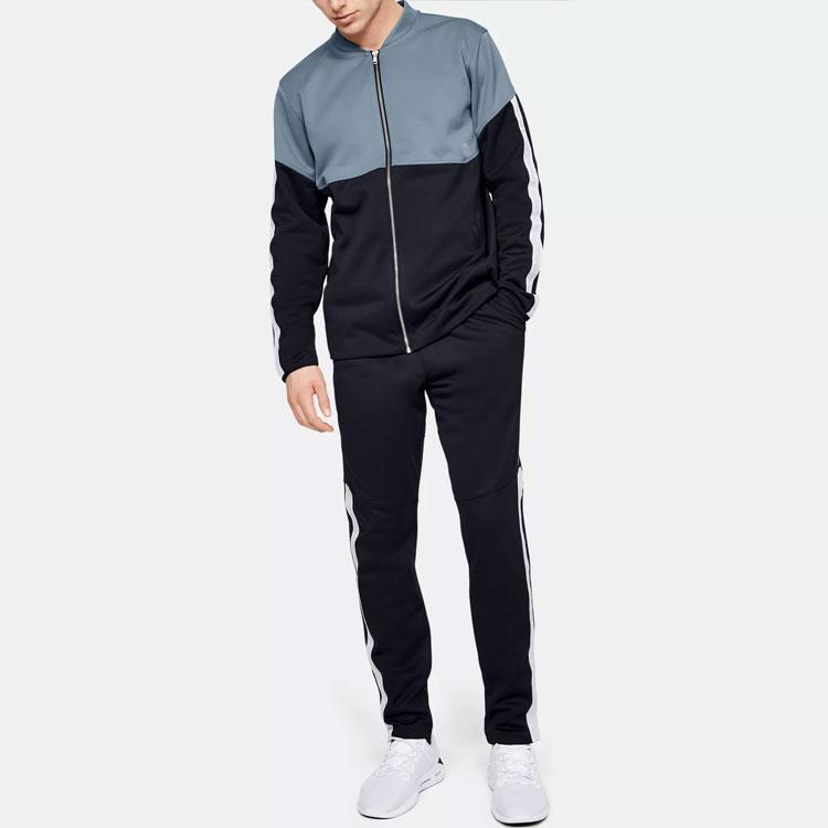 Under Armour Recover Training Color Block Jacket Men jackets Gray Blue 1344135-013