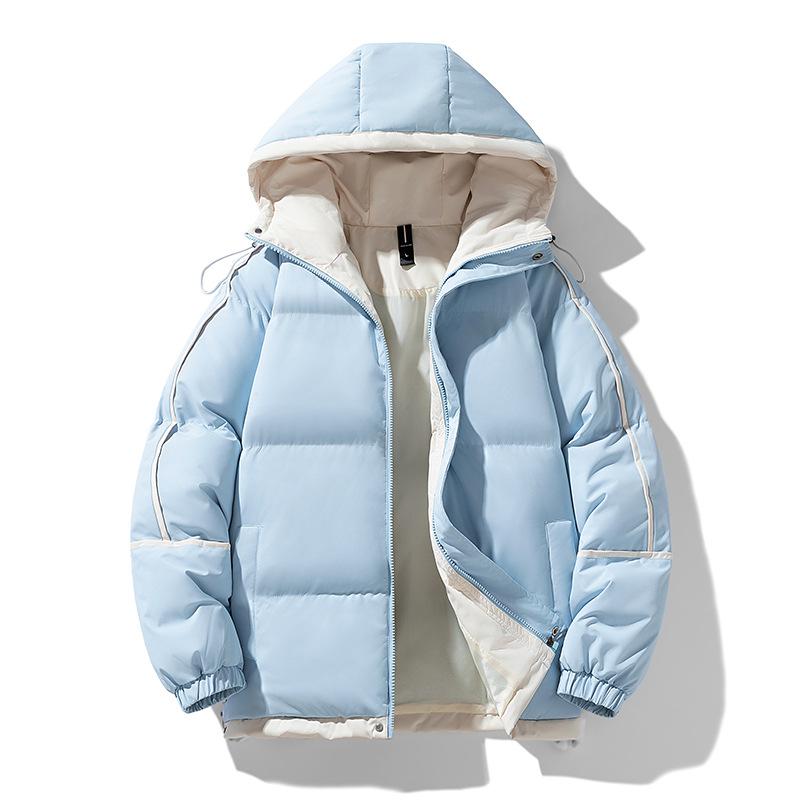 Herren Kapuzen-Pufferjacke Baumwollmantel Paar Freizeitjacke