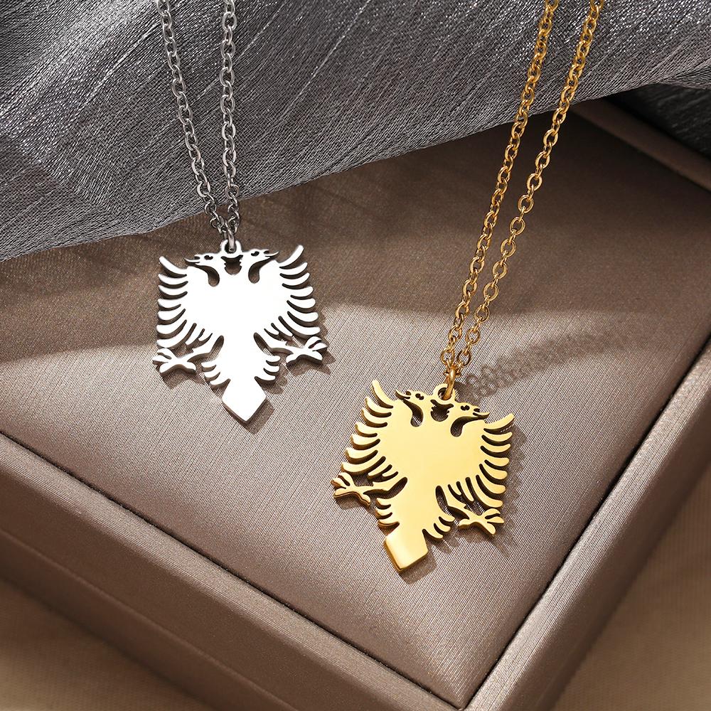 Anniyo 1 cm piccolo mini albania aquila collane con ciondolo colore oro/argento gioielli etnici per donne ragazze @ 201521  36