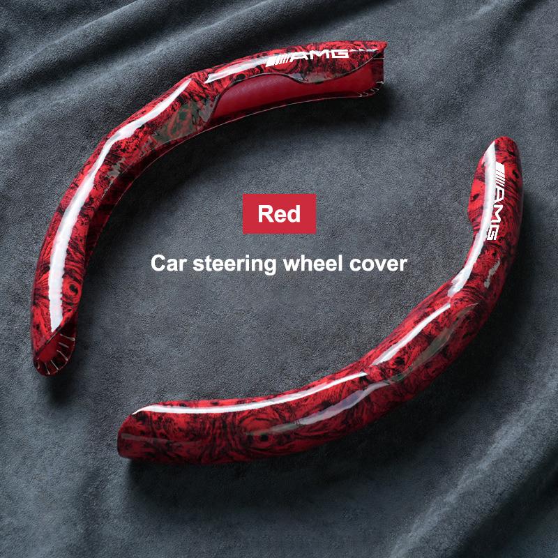Car Steering Wheel Cover Leather Anti-slip Protective Case For Mercedes Benz AMG W203 W206 W220 W205 W211 W212 W201 W168 W169 ee1