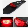 Karun Motorcycle LED Enduro Tail Lamp with Red Lens License Plate Light Universal