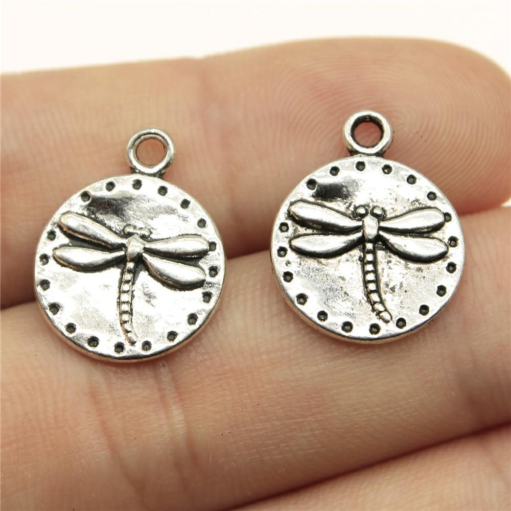 20pcs Dragonfly Charms Antique Silver Color Dragonfly Charms Pendants For Bracelets Dragonfly Charms Making Jewelry