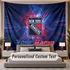 Custom Name Text Tapestry New York Rangers Personalized Polyester Wall Tapestry For Bedroom And Room