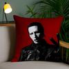 Pillow Case M-Marilyn M-Manson Home Dorm Chair Back Short Plush Double-Sided Printing Office Nap Time Cushion Cover