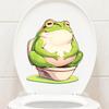 Cute Frog Waterproof Self Adhesive Toilet Sticker for Bathroom Home Decor