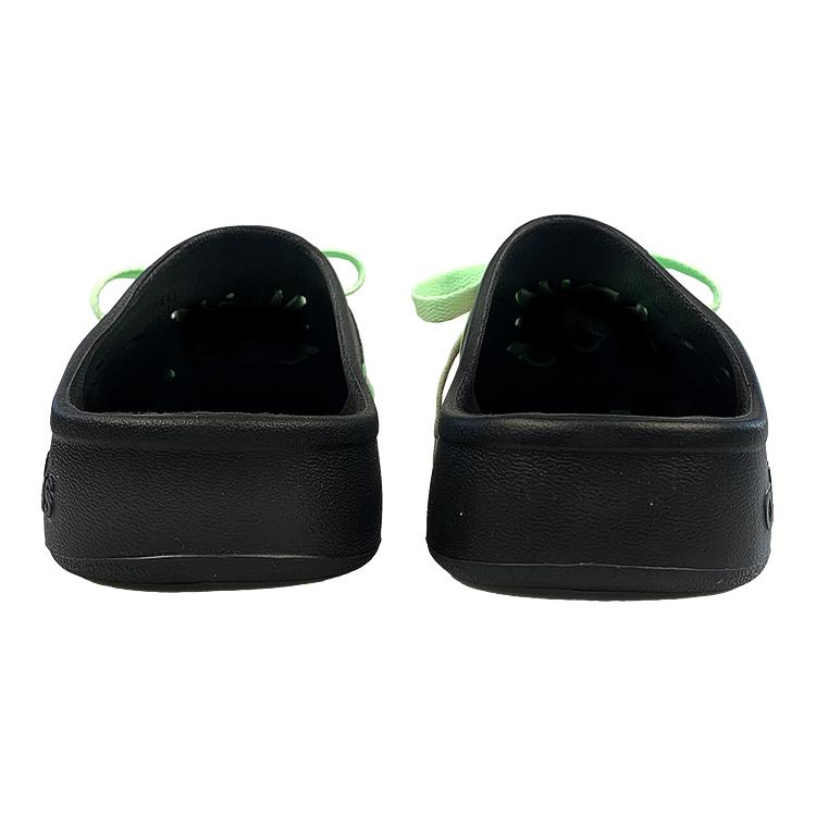 Adidas Adilette Slip Resistant Closed Toe Slippers Unisex Black Green GZ5886(Team47-)