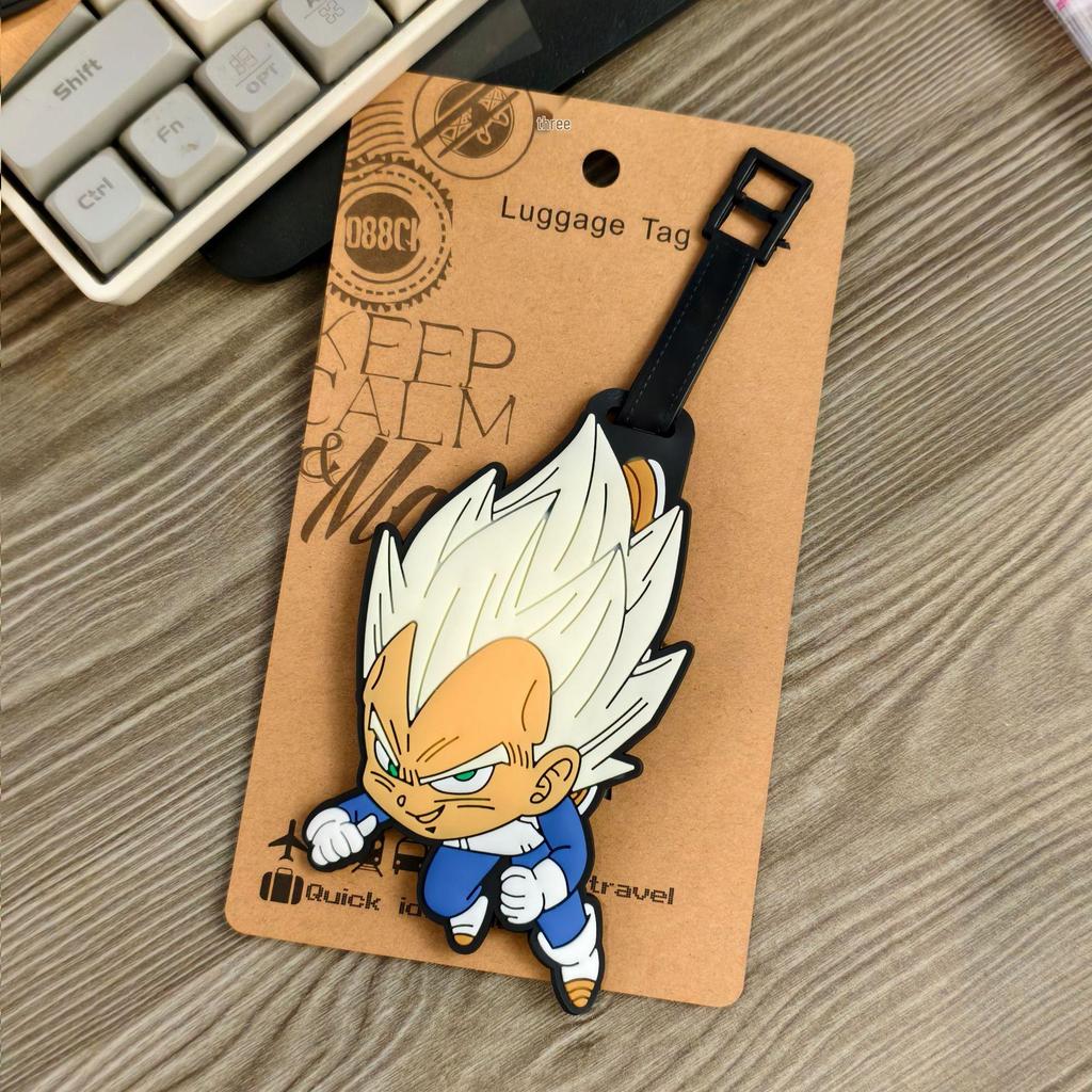 Anime Cartoon Cute Dragon Ball Goku Buu Vegeta Luggage Tag Suitcase Label