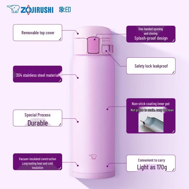 Zojirushi 480ml Edelstahl Vakuumisolierter Becher