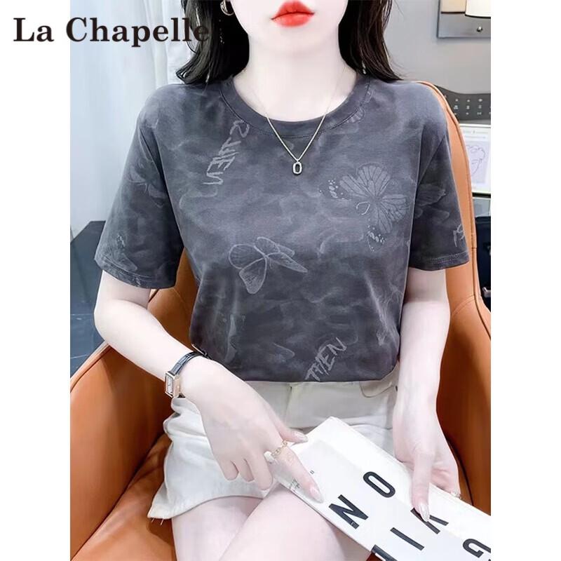 La Chapelle Women's 2026 Summer Floral Print Short Sleeve T-Shirt