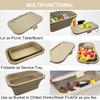 16L Foldable Camping Basket with Portable Table Durable Polypropylene Camping Storage Box Leak-Proof for Glamping, Beach