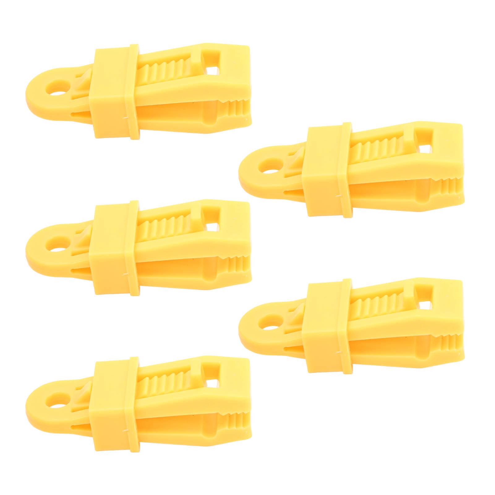 5pcs Tarp Clips Waterproof Tear Resistant Strong Lock Grip Tent Clips for Outdoor Camping