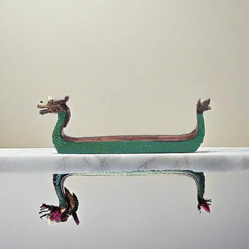 Chinese Retro Dragon Boat Incense Insert, Home Creative Incense Board Ornaments, Office Resin Decoration Crafts