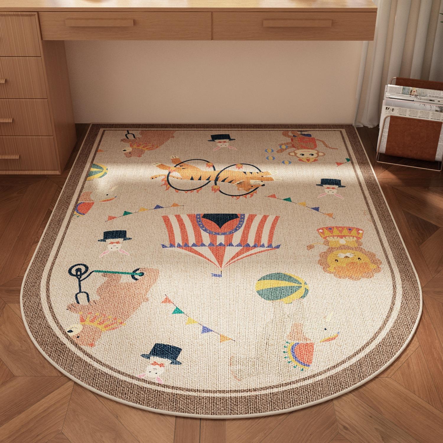 

Non-slip Chair Floor Mat Cute Cartoon Carpet Soundproofing Rug for Study Office Bedroom Living Room Home Decoration 60*90cm