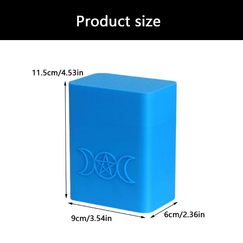Stackable Tarots Card Storage Case with Exterior Stacking Contacts and Magnetic Lid Closure for Contained Collection Storage