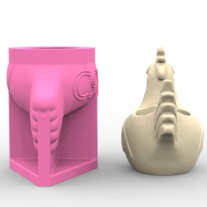 Silikon-Blumentopf-Form Hahn-Form Silikon-Bastelform zum Basteln von Sukkulenten-Pflanzgefäßen und Heimdekorationsprojekt