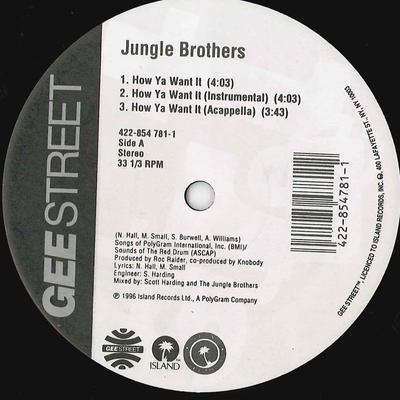 12inch Record JUNGLE BROTHERS - How Ya Want It / The Jungle, The Br 4228547811 GEE STREET 1996 US Rap & Hip-Hop/R&B Used
