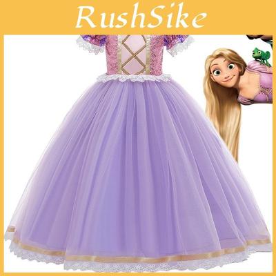 Encantador Fantasia de Cosplay Princesa Rapunzel Enrolados para Meninas