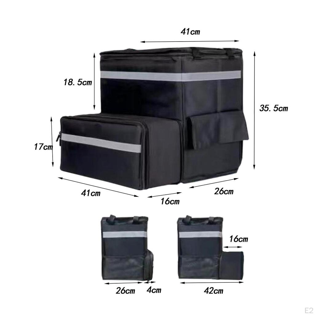 Portable Thermal Food Bag with Handle, Delivery Backpack, for BBQ Grocery