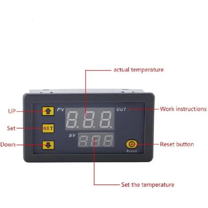W3230 12V 24V 220V digitaler Temperaturregler Thermostat Regler Heizungs Kühlungs Regelung Thermostat mit Sensor Thermostat