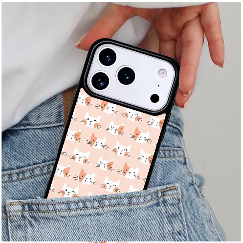 Katzenliebhaber Süße Tiere Cartoon Handyhülle für iPhone 16e 15 14 13 12 17 Pro Max Plus Air 17pro Hülle Coque