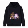 Kids Boys Girls Cartoon Capybara Bunny Print Hooded Sweatshirt Cute Casual Long Sleeve Pullover for Children Daily Wear