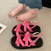 Queen Fan Retro Versatile Platform Sandals Women's Shoes 2025 New Summer French with Skirt Beach Roman Shoes