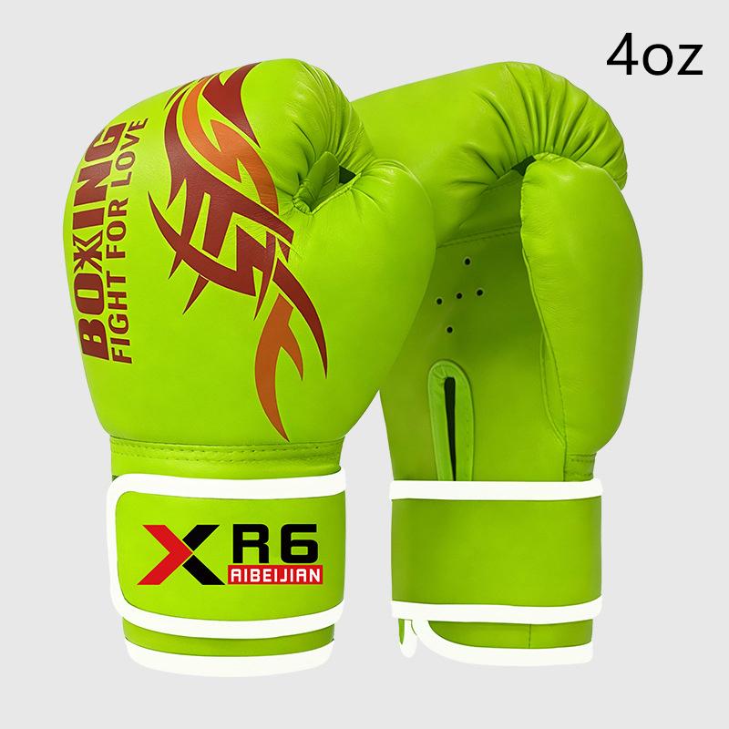 4/6 Unzen PU Atmungsaktiv Kinder Erwachsene Professionell Sanda Muay Thai Taekwondo Neutral Atmungsaktiv Boxhandschuhe