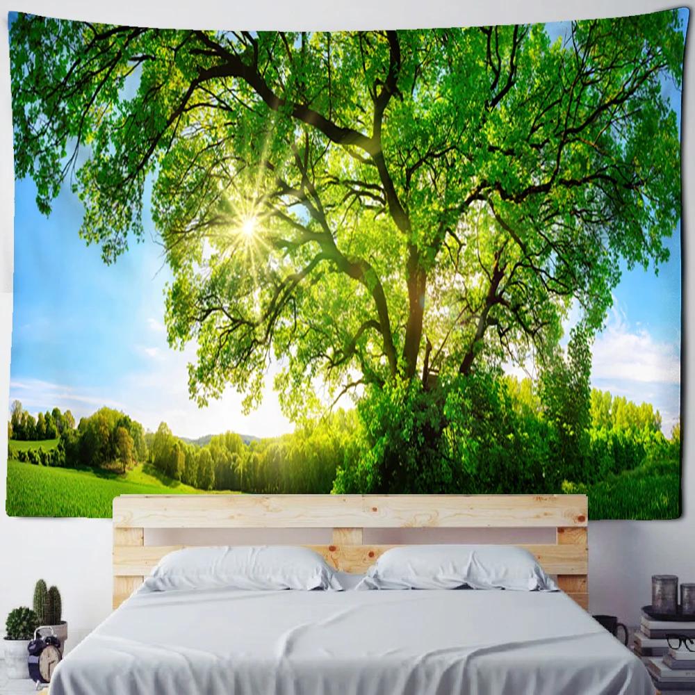 

Beautiful Natural Forest Large Tapestry Wall Hanging Scenery Bohemian Mandala Art Living Room Background Home Decor 90x75cm