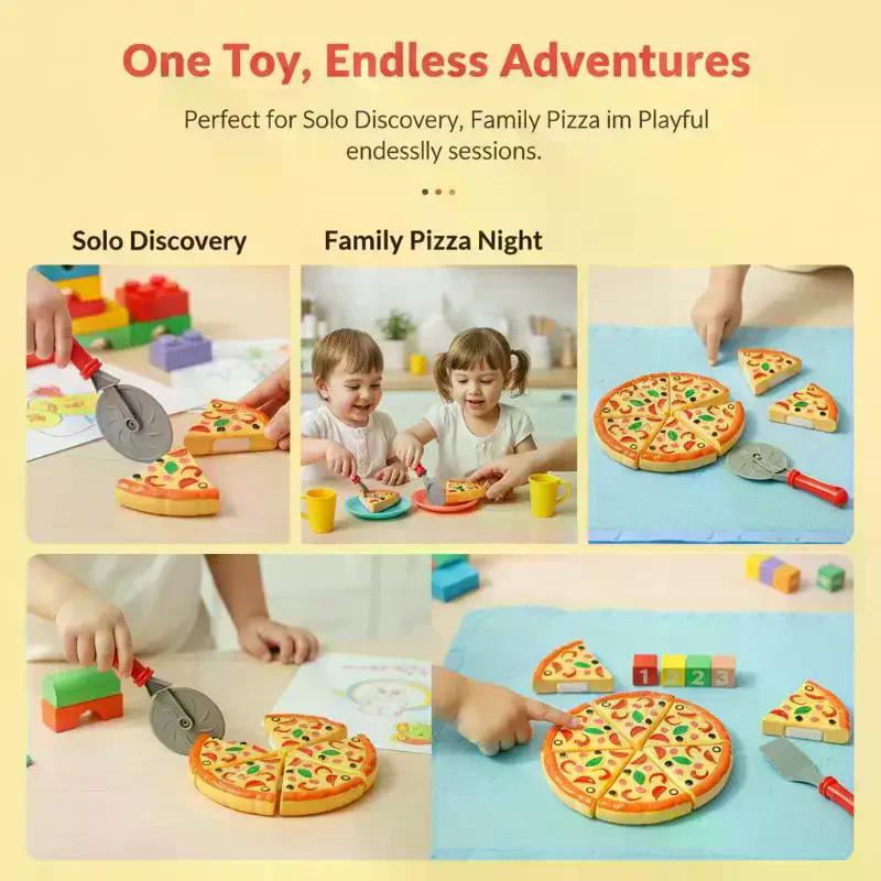 Kinder Pizza Schneidespielzeug Simulation Kunststoff Pizza Dinette Kinderspielzeug Küche Rollenspiel Essen Kochen Küchenspielzeug