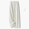 Old Money Style Linen Wide-Leg Pants: Women's Casual Elastic Waist Straight-Leg (Spring 2026)
