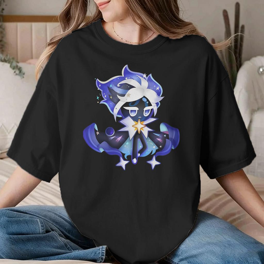 Stardust Cookie Unisex Unisex T Shirts Cookie Run Kingdom Casual Tee Shirt Short Sleeve O Neck Tshirt Pure Cotton Classic Tops