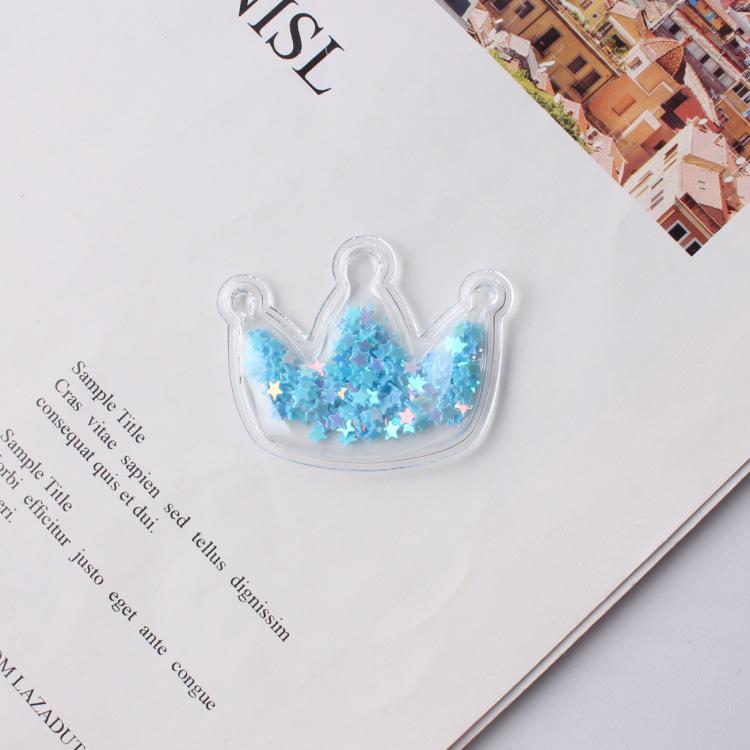 DIY PVC Glitter Crown Hair Clips and Ties for Clothing Accessories