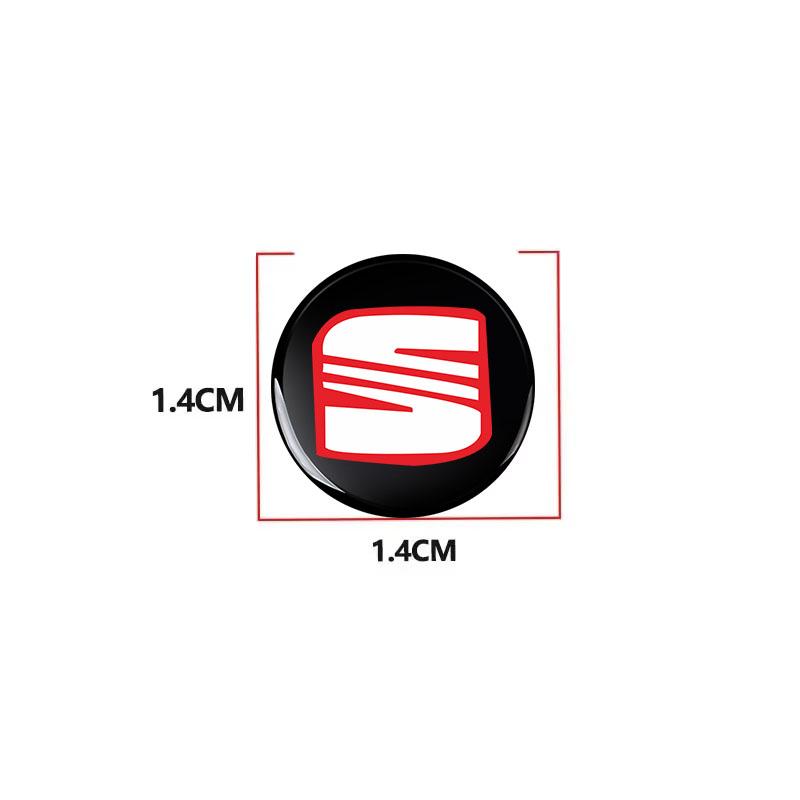 2/5/10Pcs 14mm Car Remote Key Fob Emblem Badge Radio Button Sticker For SEAT Leon FR Altea Ibiza Toledo Cordoba Alhambra Arona Ateca Exeo