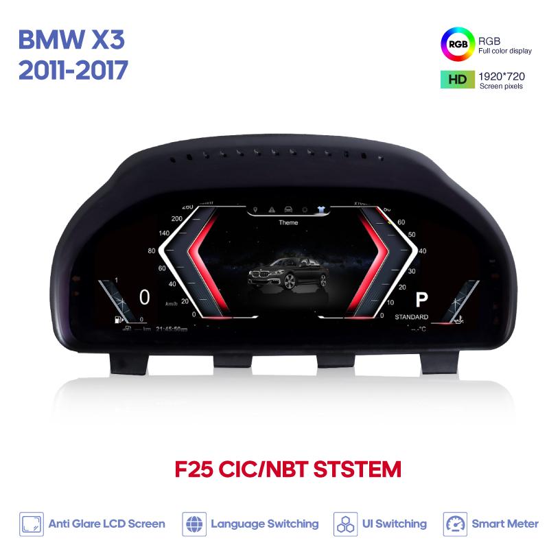 For BMW 5 Series GT 6 Series 7 Series X3 X4 X5 X6 2009-2017 Car Digital Cluster LCD Dashboard Carplay Cockpit Virtual Instrument