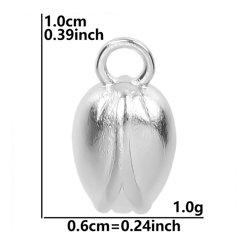 

Подвеска «Цветочный бутон» из нержавеющей стали 304 - Ожерелье для самостоятельного изготовления ручной работы с вакуумным электролитическим покрытием 18-каратным золотом