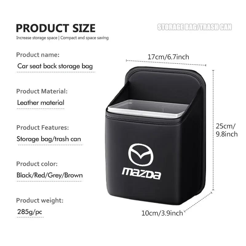 2025 Het Bilbarnstolsrygg Hängande Förvaringslåda Inbyggd Hink Diverseväska För Mazda 6 3 CX5 5 2 323 CX7 Demio Atenza Axela MX30 CX30