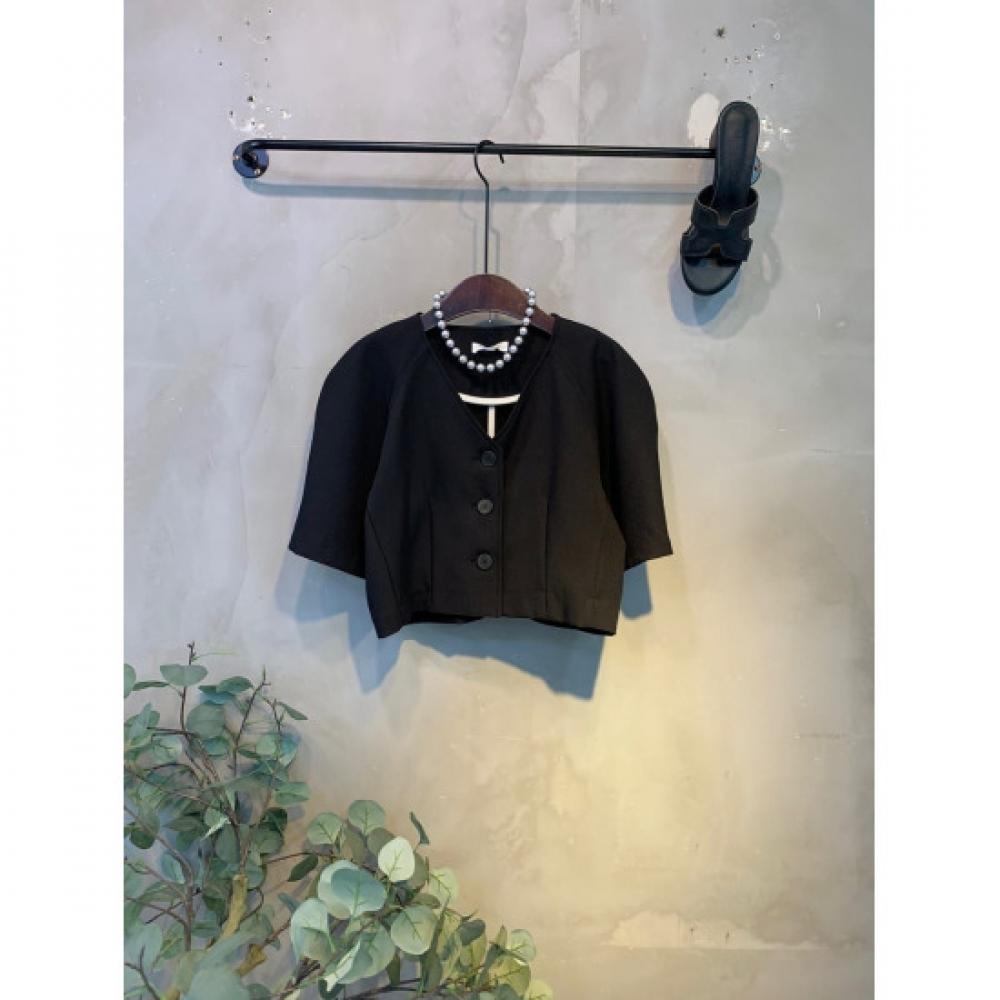 C S In The Room Women lInen Non Collar Raglan Crop Short Sleeve jaCket 3Color