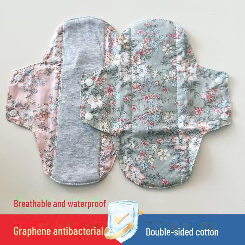 רפידות היגייניות מכותנה אנטיבקטריאליות רחיץ גרפן - רכות, נושמות וסופגות לדליפת שתן.