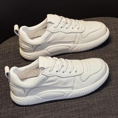 All-cowhide Little White Shoes Women's Spring New Versatile Single Shoes Comfortable Non-slip Leather Casual Board Shoes